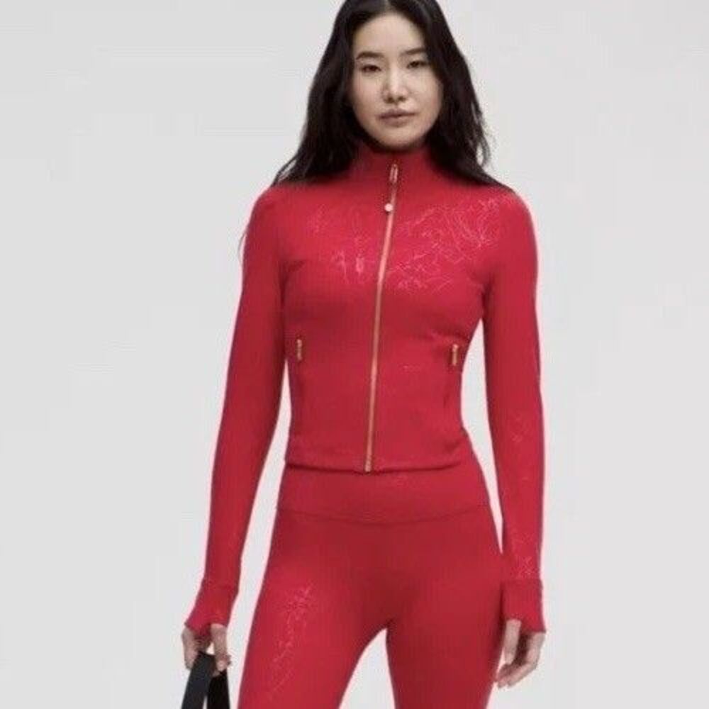 LULULEMON Lunar New YearDefine Cropped Jacket Nulu Snake,red Size 8